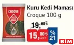 CROQUE KURU KEDİ MAMASI 100 G